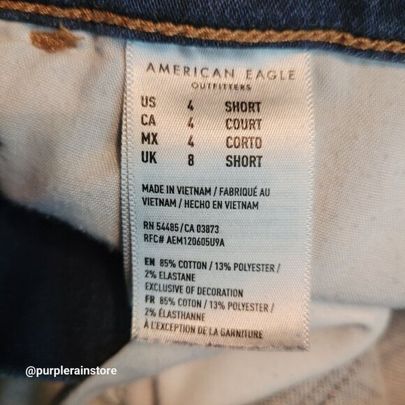 American Eagle Jeans 4 S Super Hi Rise Jegging Next Level Stretch Medium Dark - Picture 6 of 12